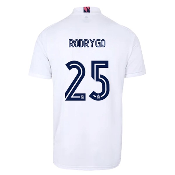 Camiseta Real Madrid Replica Primera Ropa NO.25 Rodrygo 2020/21 Blanco